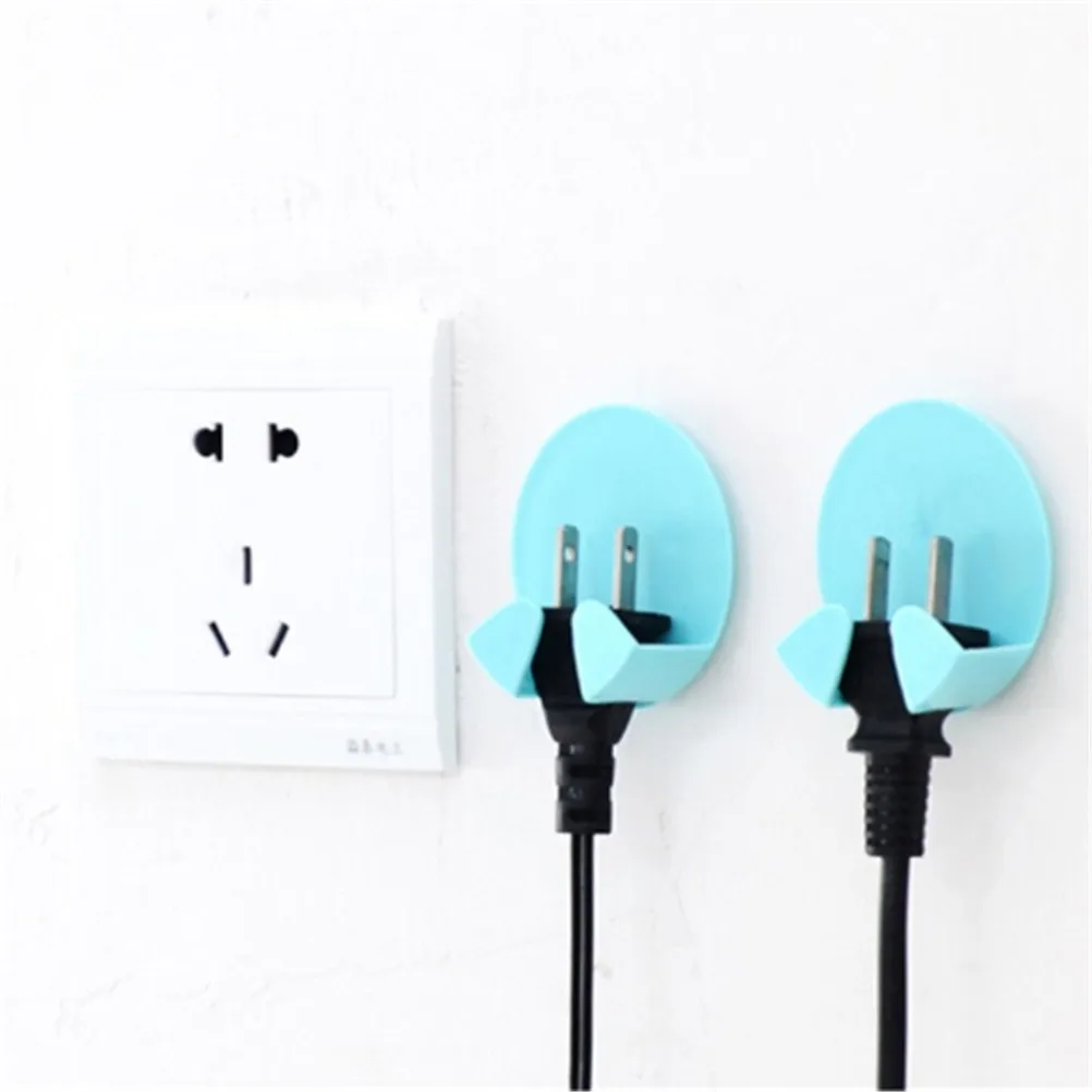 2 шт./упак. Офис стены Пластик самоклеющиеся Мощность розетка Держатель Вешалка