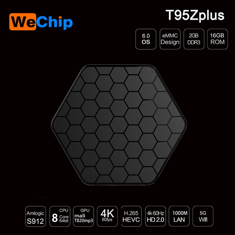 T95Z плюс 3G + 32G Box Android 7 1 ТВ коробка S912 Восьмиядерный 2 4G 5G Wi-Fi BT4.0 1000 м Смарт Поддержка