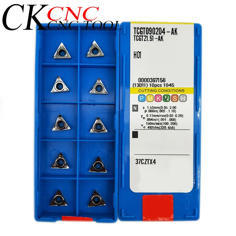 

10 pcs TCGT090204-AK H01 CNC lathe tools machine tool accessories carbide Inserts Used for processing Aluminum