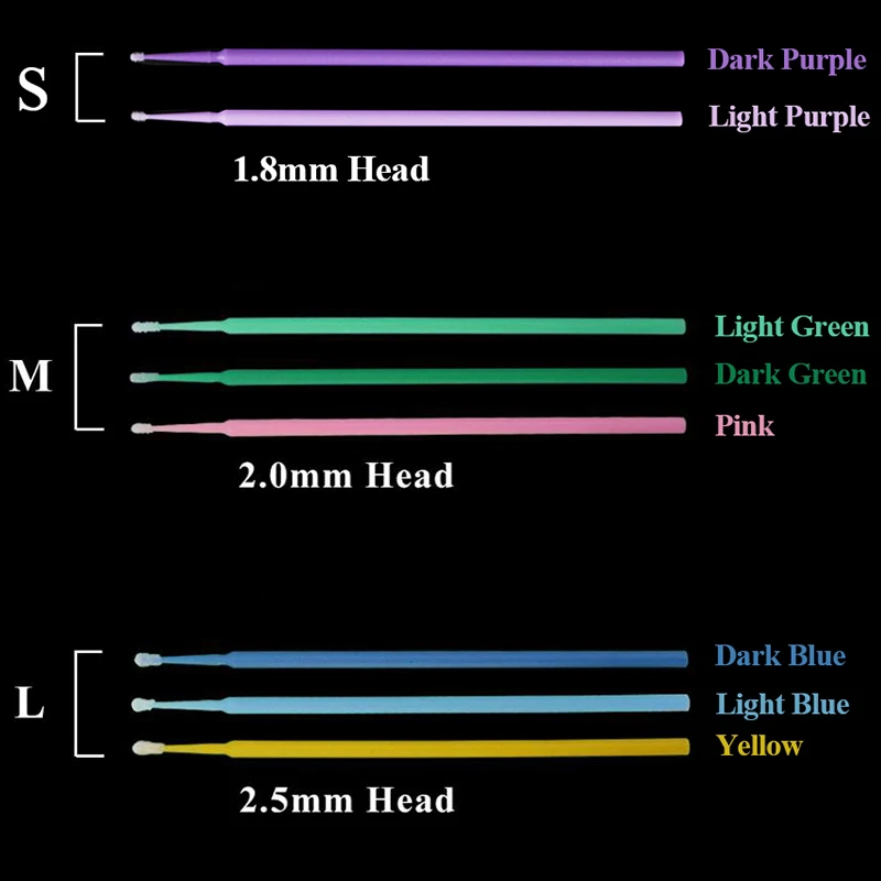 Палочки ватные для наращивания ресниц 100 шт./лот