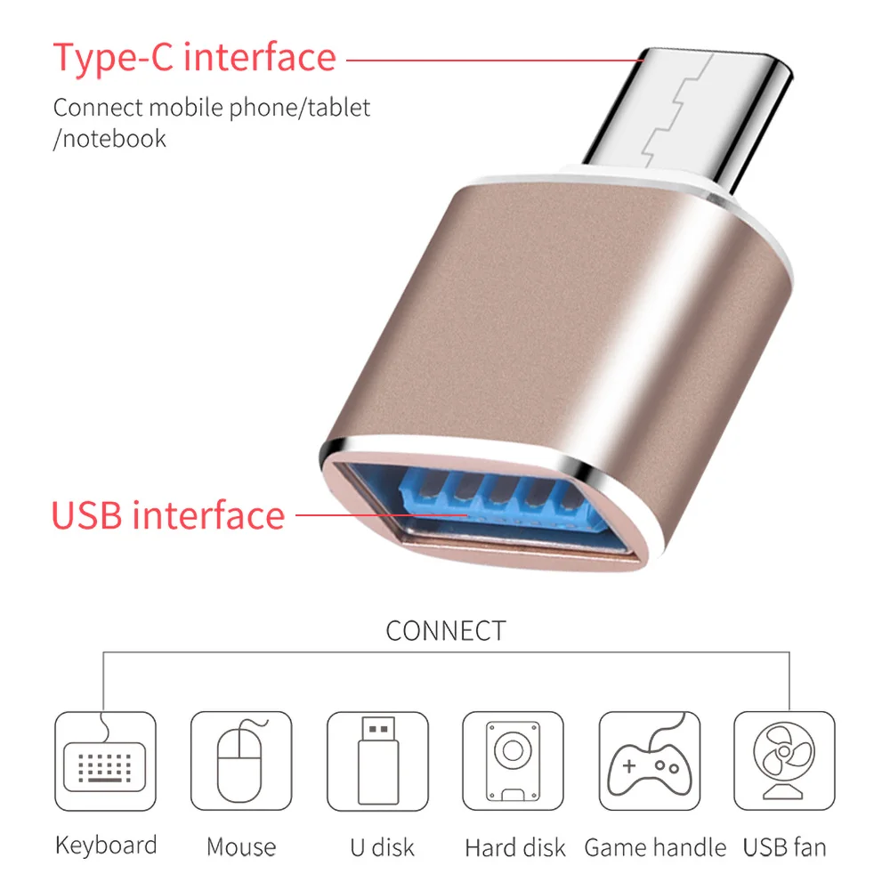 Адаптер USB Type C OTG мини-конвертер Type-c для Xiaomi Mi 9 Samsung S10 Note 10 Huawei Mate 30 P30 Pro фоторазъем |