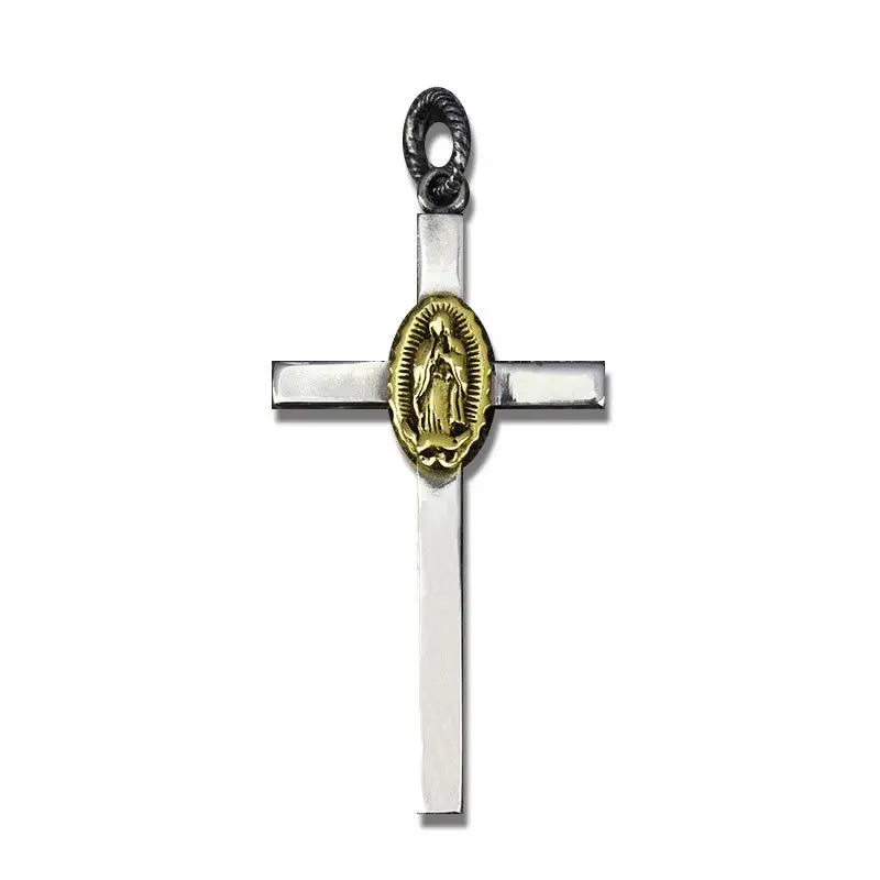 

Jesus Cross Metal Pendant Necklace Fashion Classic Christian Religious Style Men and Women Prayer Amulet Jewelry Wholesale