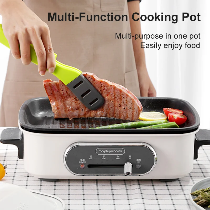 multi function pot barbecue grill hot pot cooking pot electric oven household integrated electric grill pan free global shipping