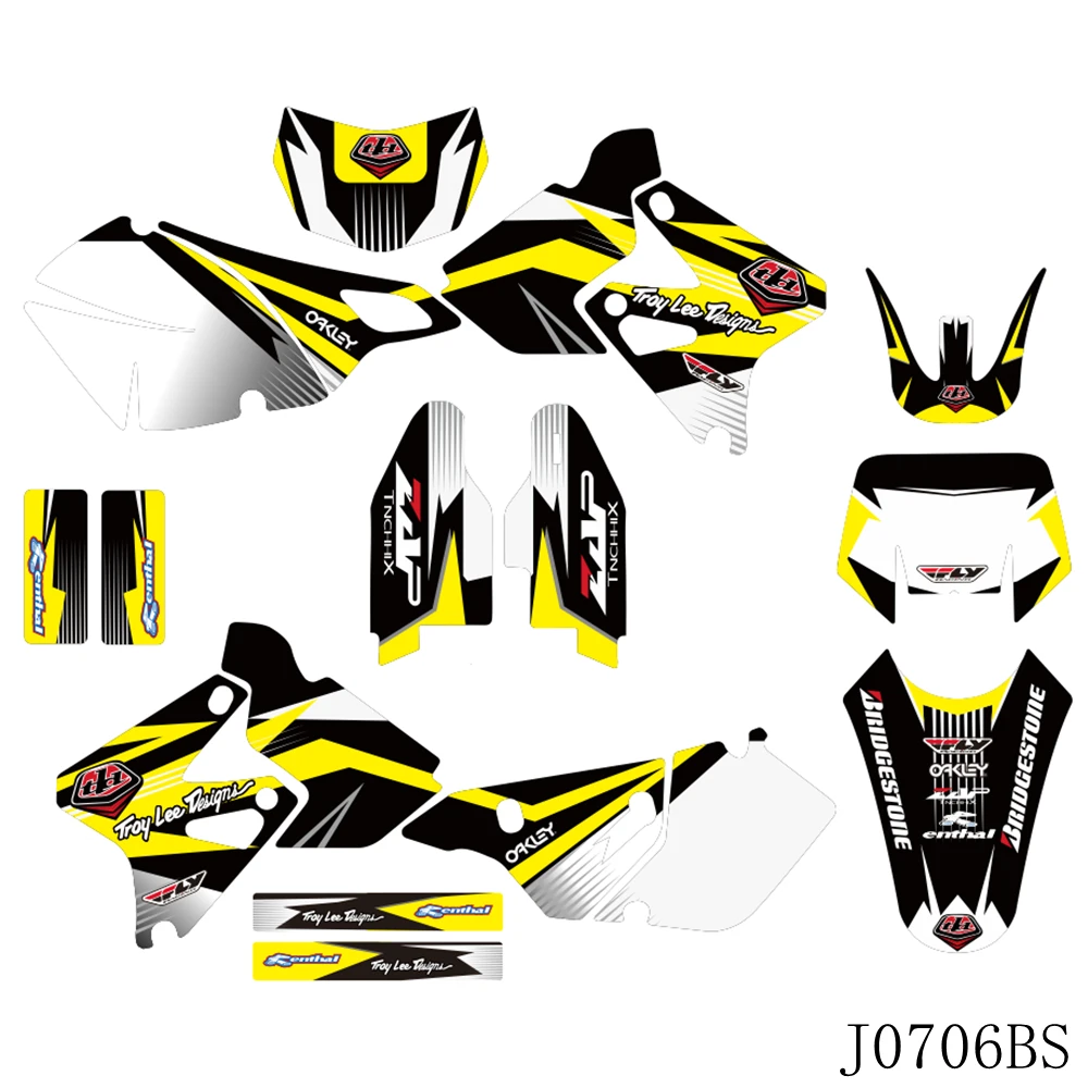 

Full Graphics Decals Stickers Motorcycle Background Custom Number Name For SUZUKI DRZ400 SM S E DRZ 400 SM S E 2000-2020