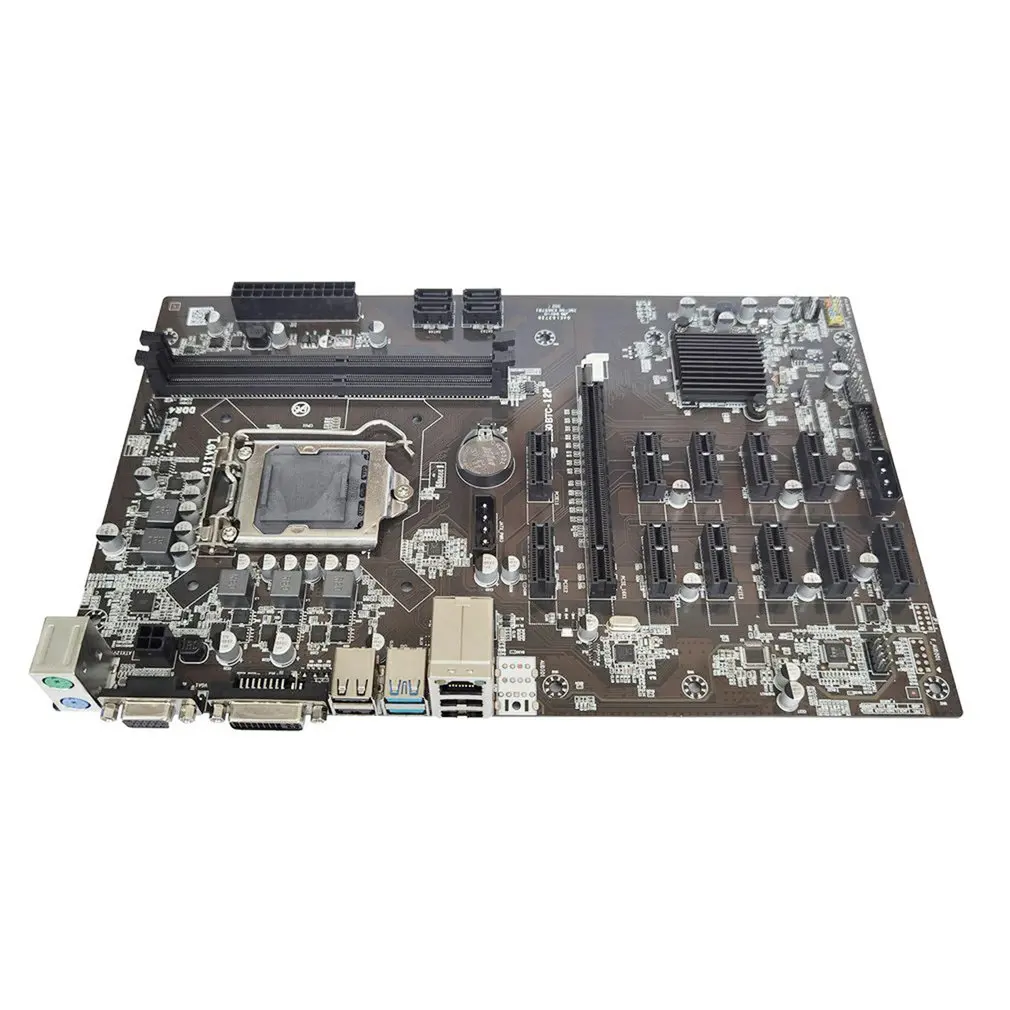 

Материнская плата 12 PCIE Mining Rig BTC ETH для майнинга B250 LGA1151 USB3.0 SATA3 для B250 B250M DDR4
