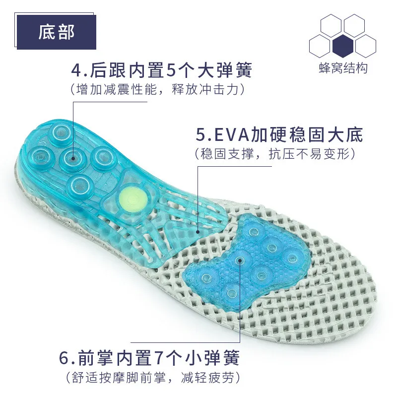 EVA Spring silicone orthopedic shoes sole sport Insoles arch support inserts Plantar Fasciitis sneaker Built-in spring insole | Спорт и