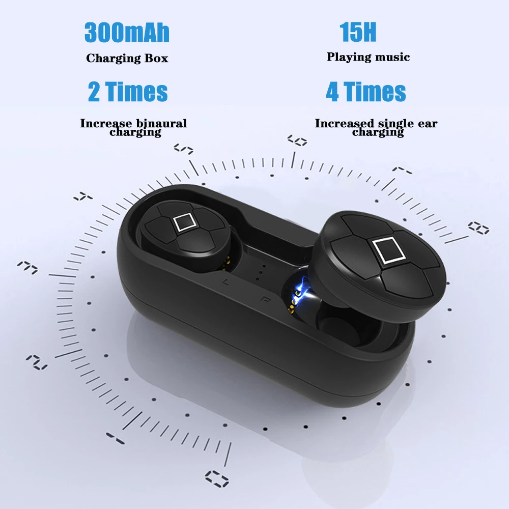 Tebe беспроводные наушники Bluetooth 5 0 TWS с зарядным устройством двойной вызов стерео