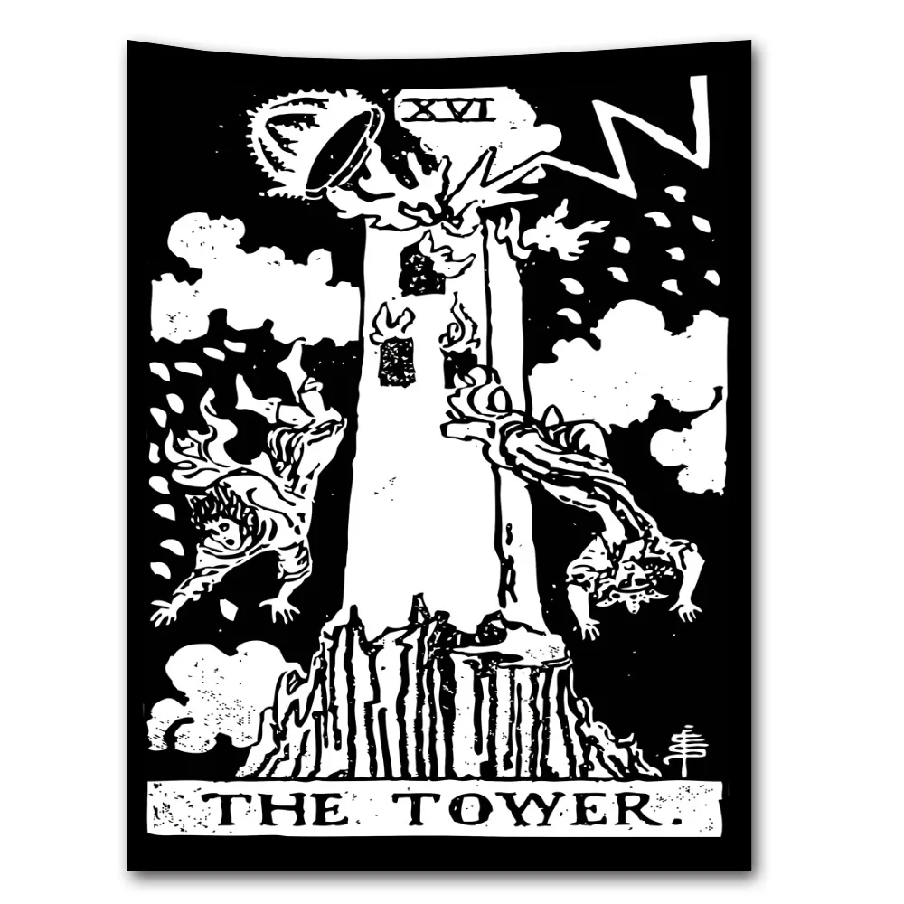 

150*200 Home Wall Hanging Cloth Tapestry Retro Witchcraft Tapestry Wall Decoration Cloth Tapestry with Installation Tool