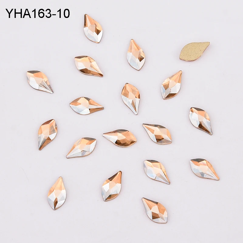 YHA163-10 10 шт хрустальные бриллианты для ногтей дизайн капли Пришивные АВ маркиза украшения для ногтей камень Стразы для ногтей YHA161~ 63 - Цвет: YHA163-10