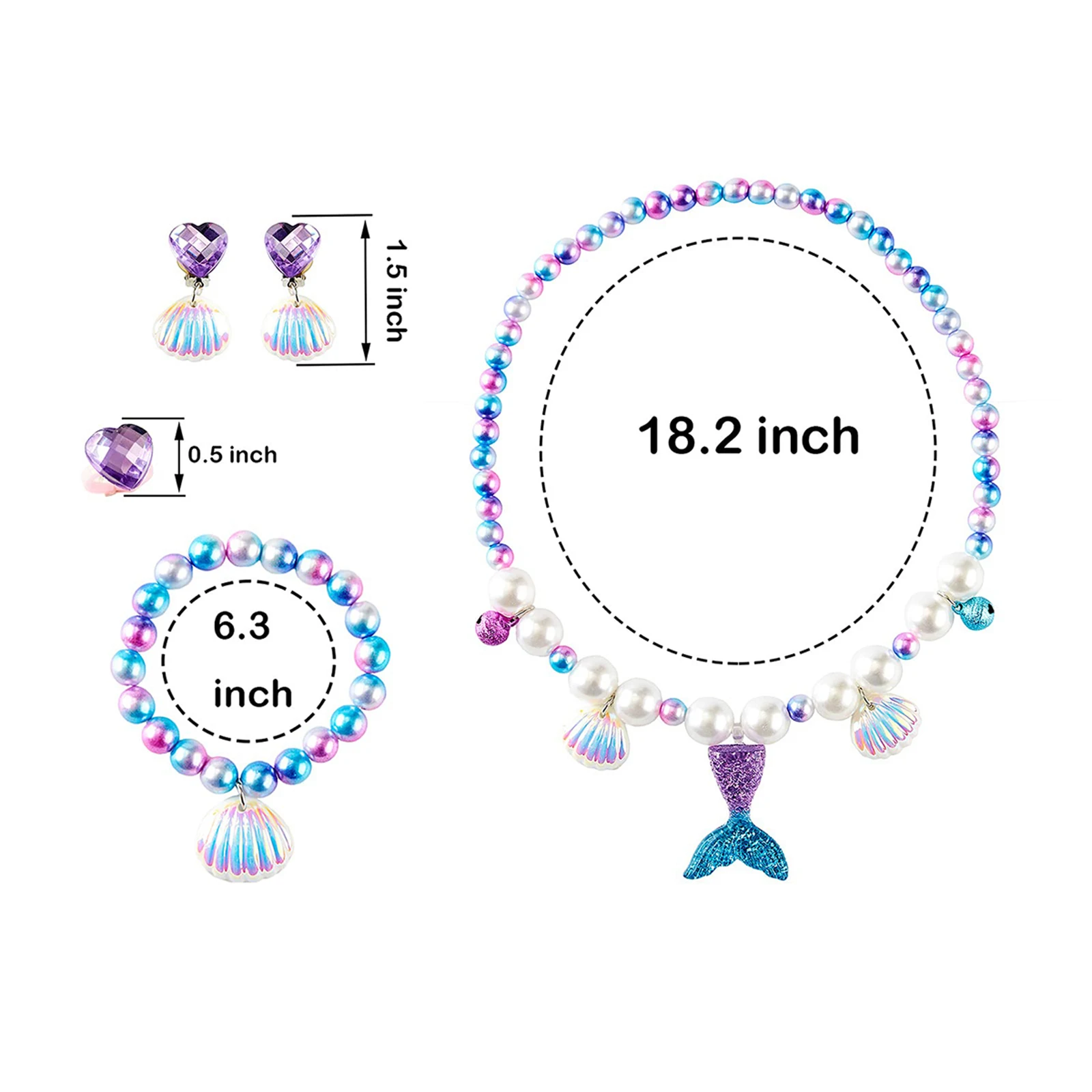 Украшение для косплея девочек комплект из 5 предметов фиолетовый кулон в виде