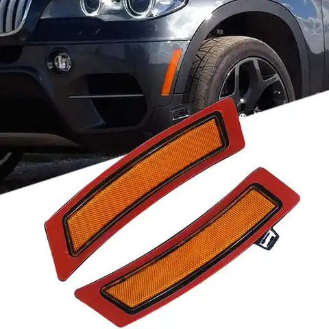 Прозрачные линзы передний бампер боковой маркер Отражатель свет для 2011-2013 BMW E70 X5 Lci