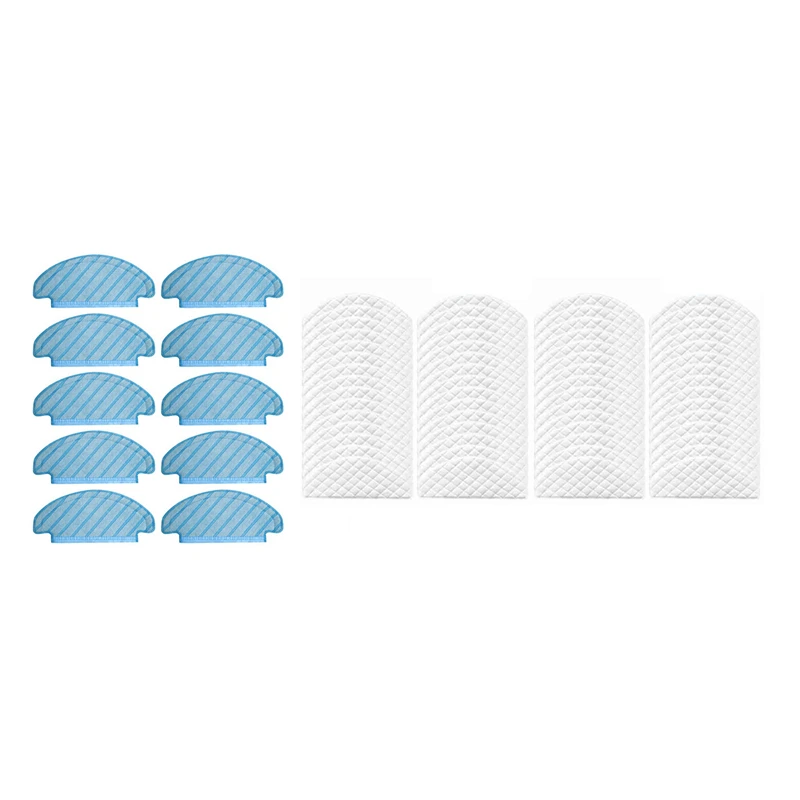 

60 шт., тряпки для швабры Ecovacs Deebot T8, аксессуары для пылесоса, Швабра, цвет голубой и белый