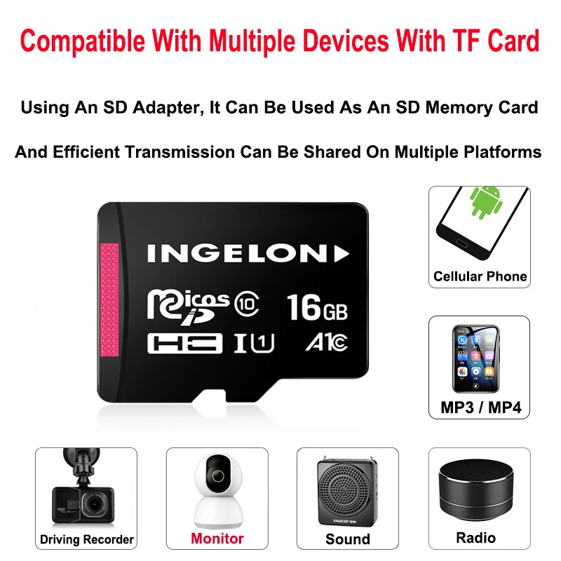 INGELON карта памяти 4 8 Гб 16 UHS-I microSDHC класс скорости 10 оригинальная TF micro SD адаптер в