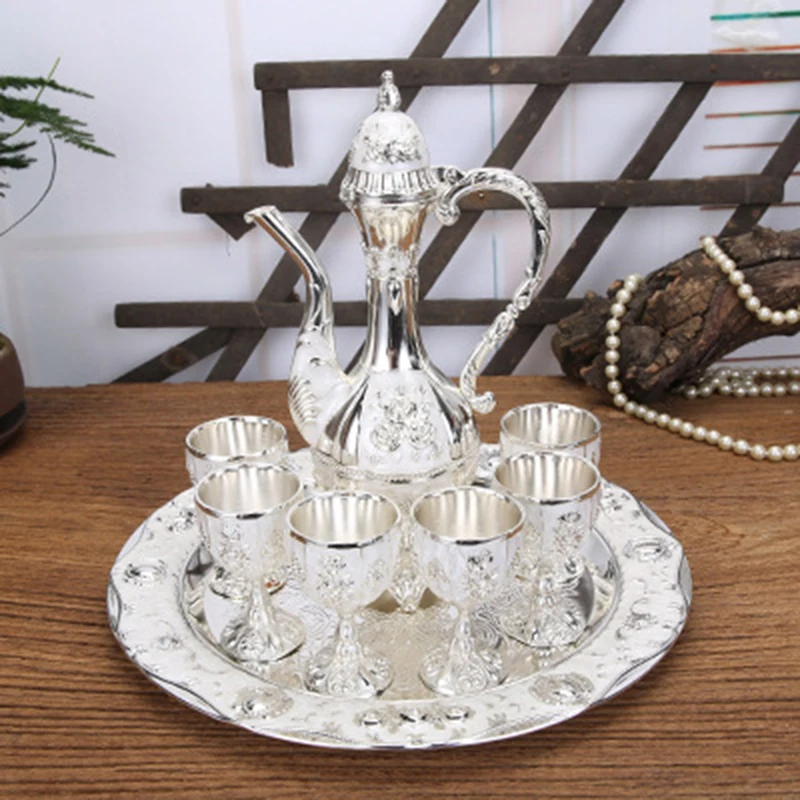 Дворцовый винтажный винный горшок чашки тарелка набор день рождения вечеринка