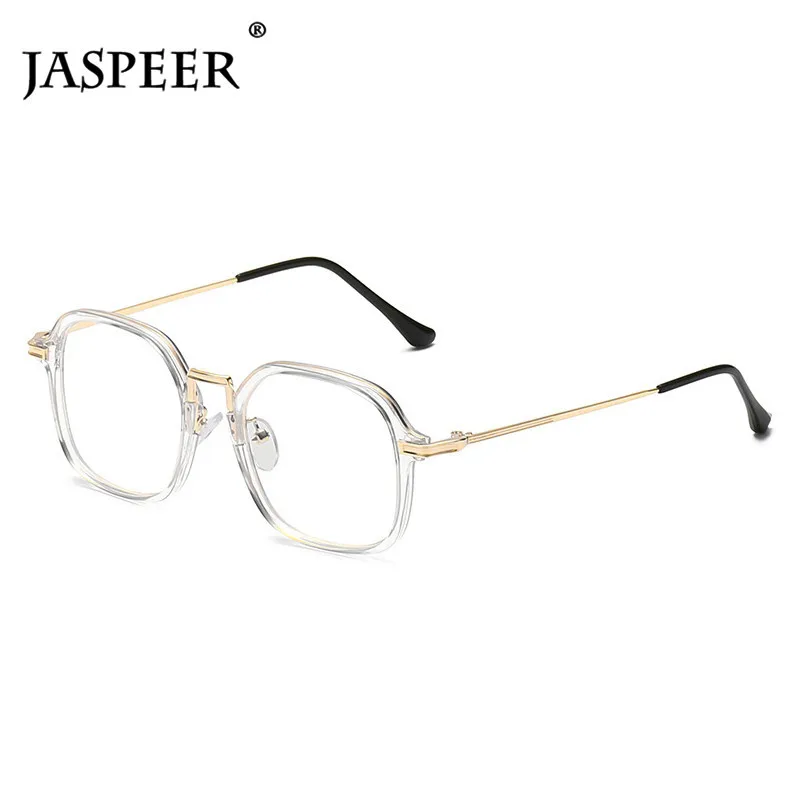 

JASPEER Ретро квадратные оправы для очков мужские и женские модные очки винтажные украшения очки для близорукости оптическая оправа для дальн...