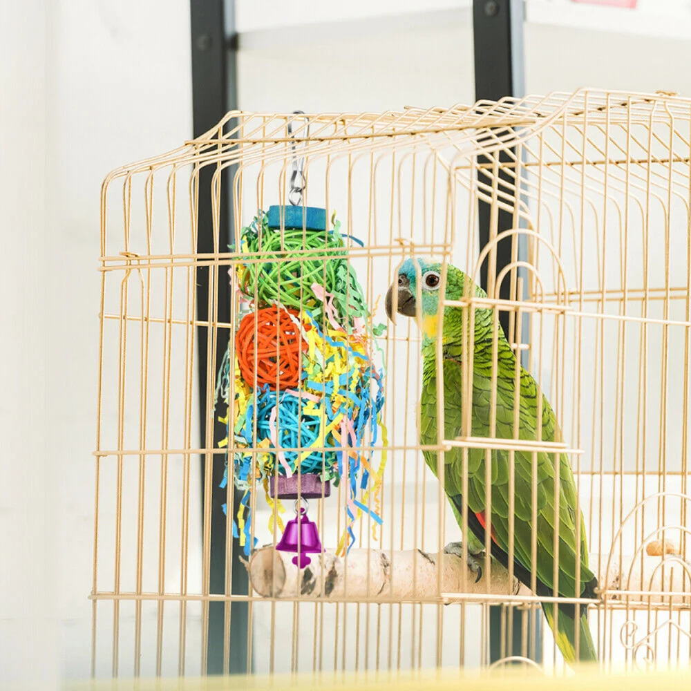 Подвесная клетка для рисования мяч игрушка птица попугай измельчение игрушки