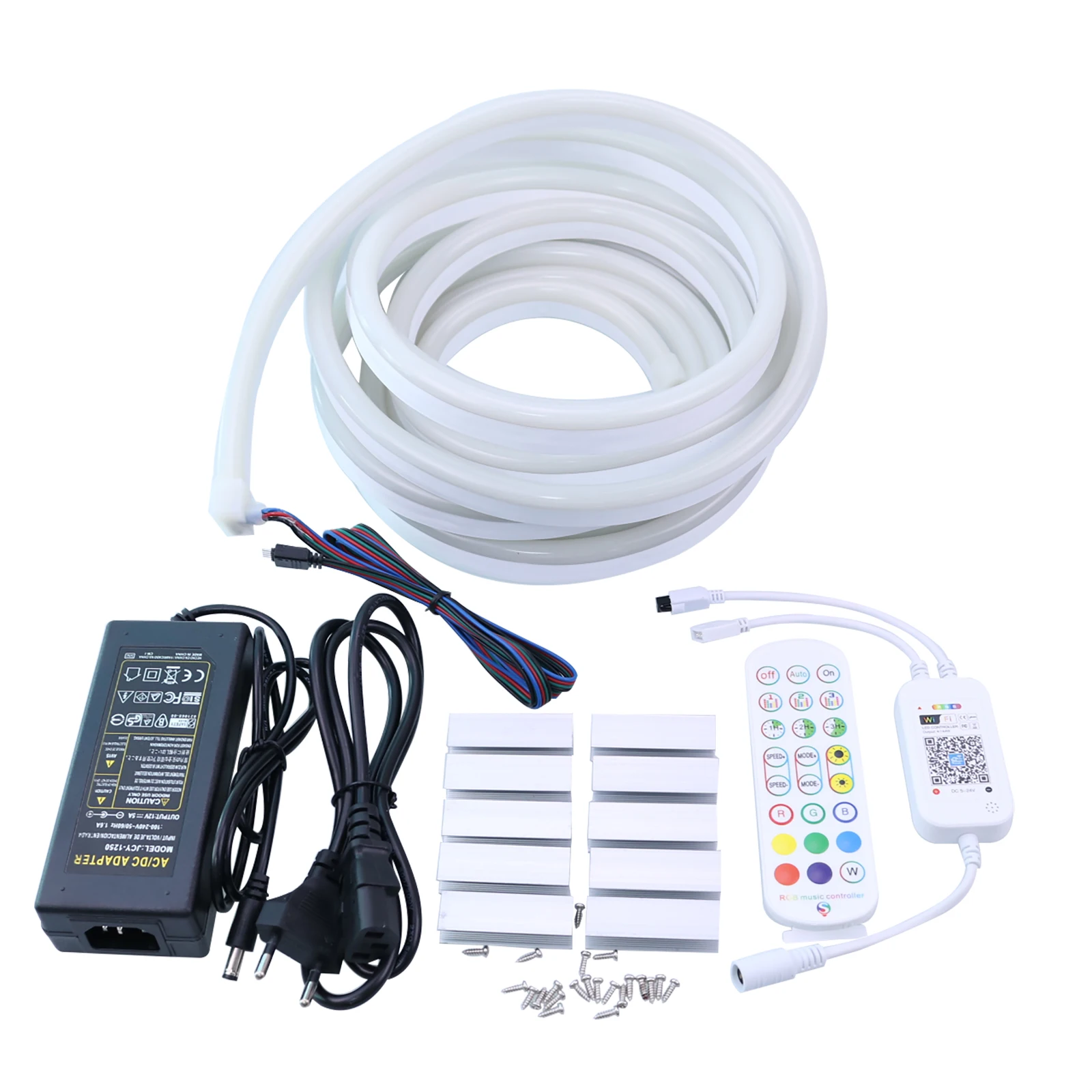 Светодиодная лента неоновая RGB 1/2/3/4/5 м с адаптером питания 5050 в | Освещение