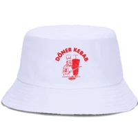 doner kebab fashion print fishermans caps unisex outdoor bucket hat casual summer new fishing hats foldable hip hop beach cap