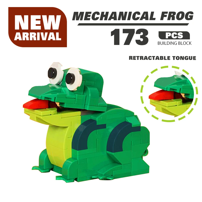

Moc креативные механические лягушки, Модульные строительные блоки, идеи для моделей, строительные блоки, детские игрушки, пазл, подарок на де...