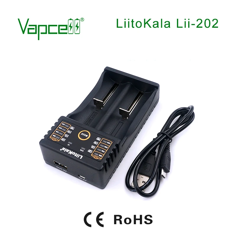 Vapcell зарядное устройство Liitokala Lii-202