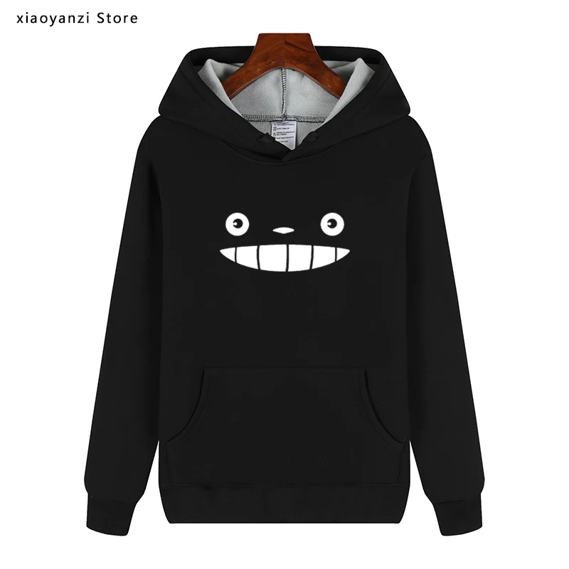 

Mens Casual Winter Autumn Anime My Neighbor Totoro Face Print Pattern Hoodies Cotton Men Plus Size Sweatshirts Pullovers