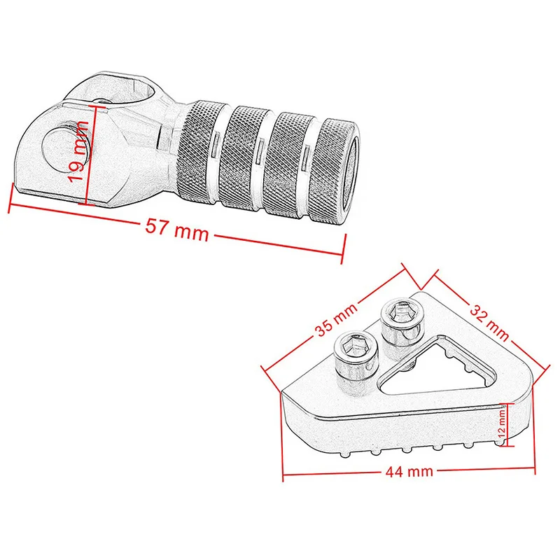 Педаль заднего тормоза мотоцикла шаг рычаг переключения передач наконечник для