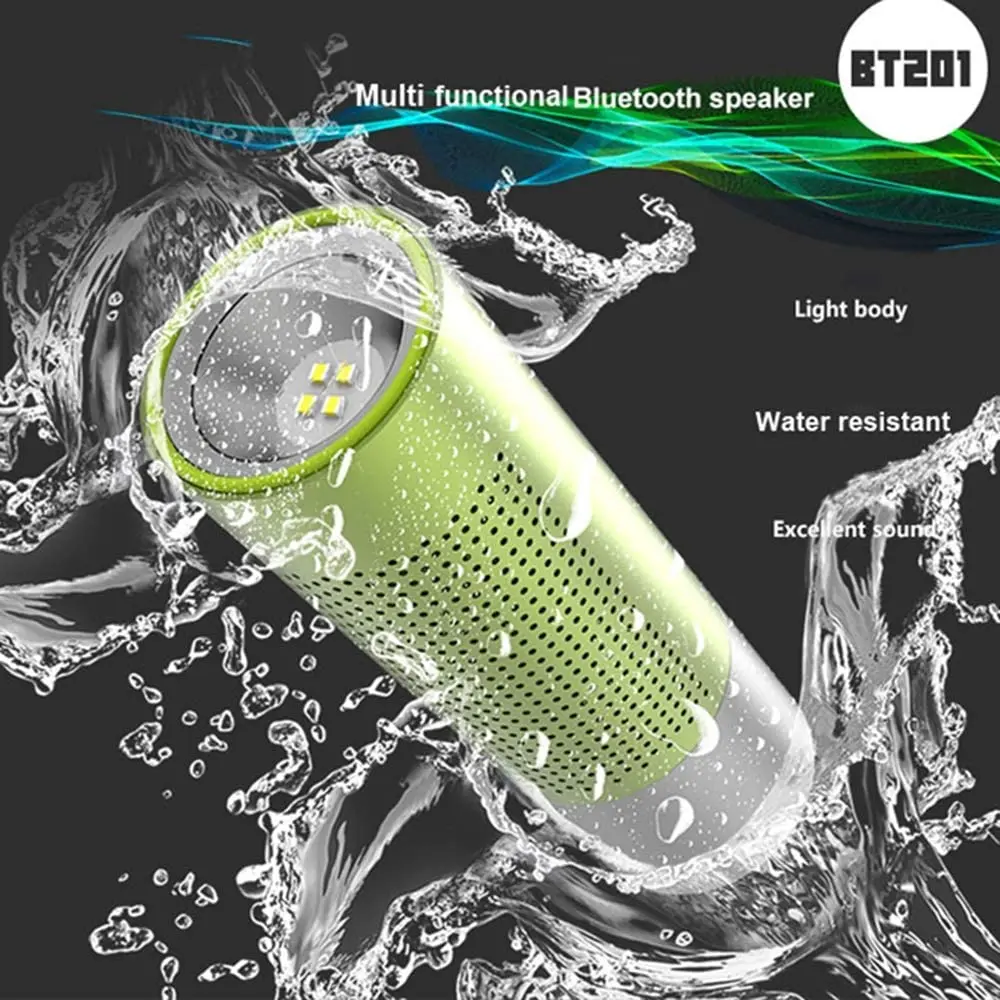 Bluetooth Колонка портативная беспроводная водонепроницаемая со светодиодный ным