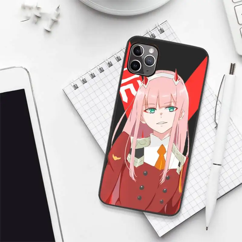 

Zero Two Darling in the FranXX Anime Phone Case Candy Color for iPhone 6 7 8 11 12 s mini pro X XS XR MAX Plus