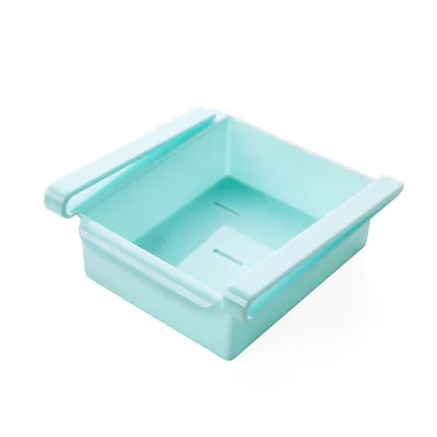 A blue Кухонная коробка для хранения мелочей, корзина для хранения, пластиковая корзина для хранения еды, напитков, растягивающаяся коробка для хранения WF621937 - Цвет: A blue