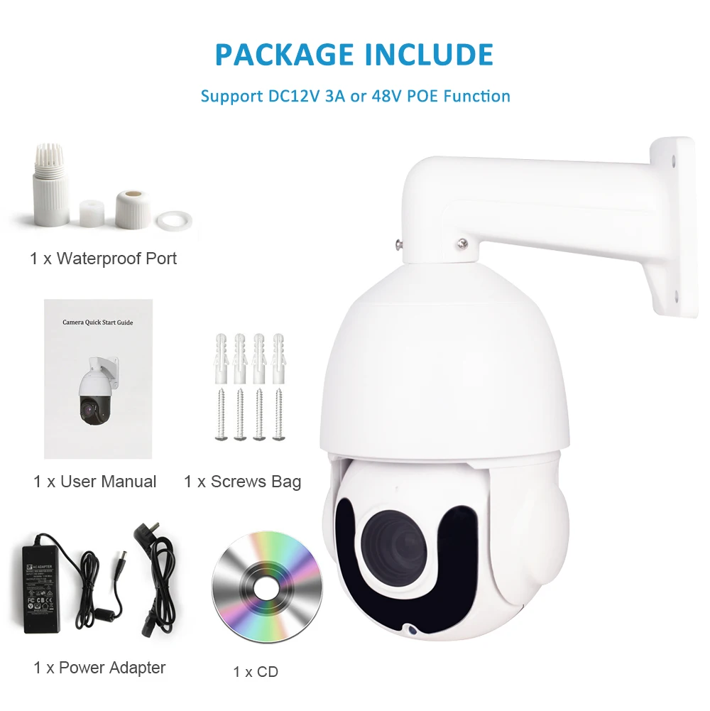 

Anpviz 5MP PTZ IP Camera Support 30x Optical Zoom Home/Outdoor Security Camera Surveillance IR 50m H.265 Motion Detection