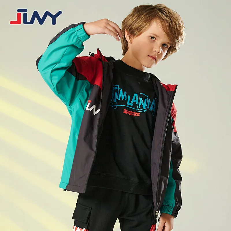 

Jlny Fashion Kids' Sportswear Autumn / Winter 2020 Ins Waterproof Breathable Jacket Boys' Plush Windbreaker Coat New Arrivals