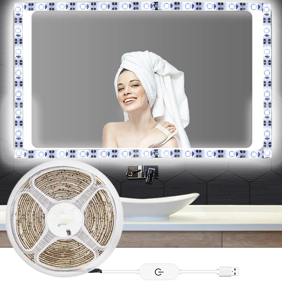 Светодиодный светильник для зеркала макияжа лампа туалетного столика