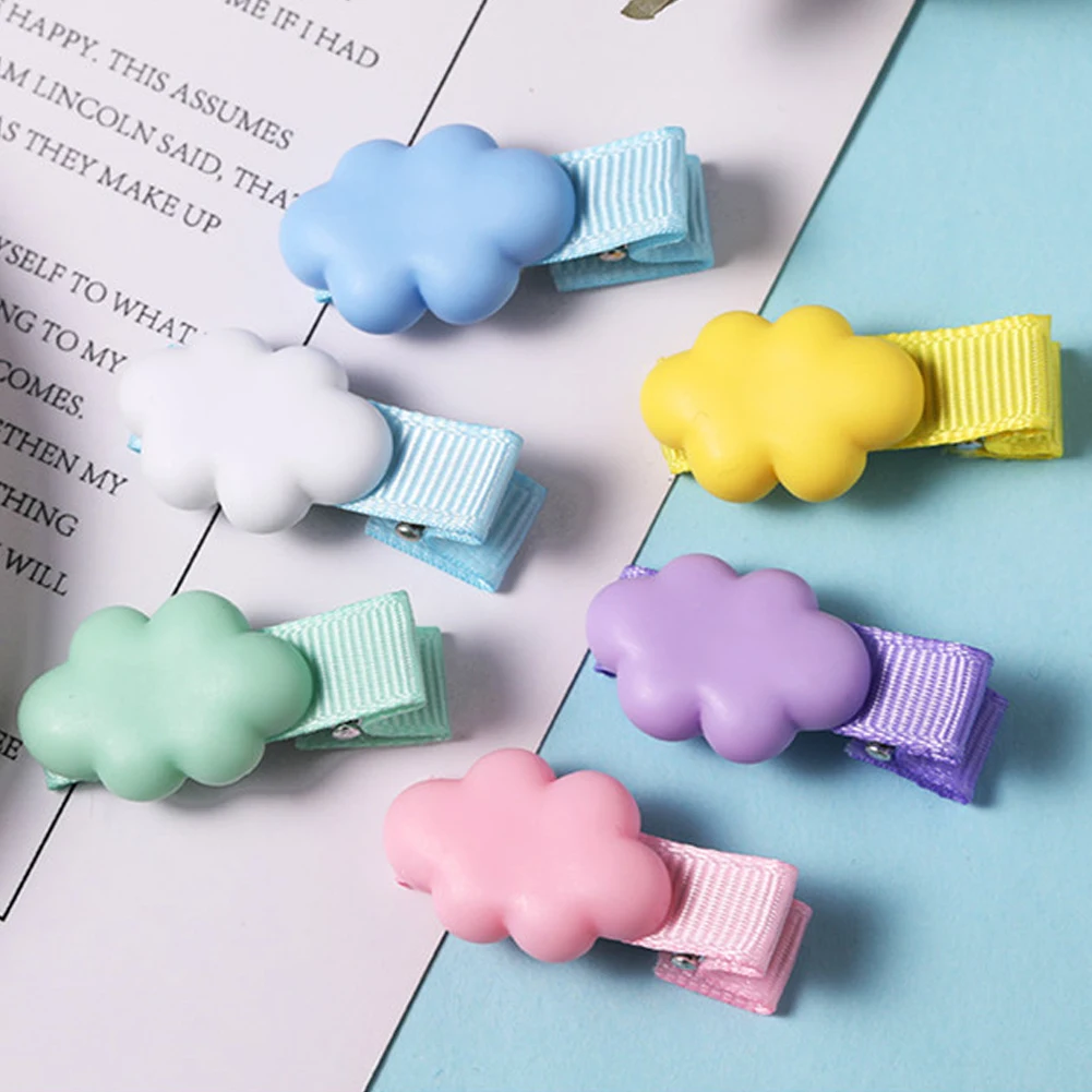 Заколка для волос детская с рисунком в виде облака леденца радуги |