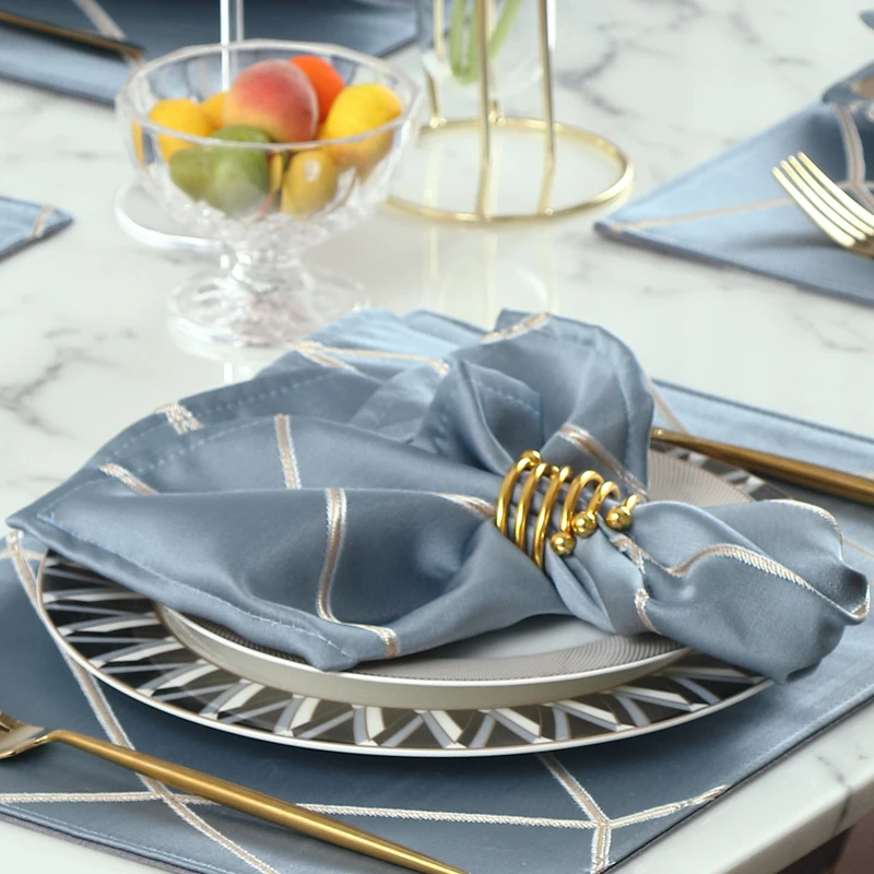 

Napkin Meal Retaining Ring Japanese Hotel European Napkin Folding Flower Ins Western Food Napkin Napkin High-End Decoration