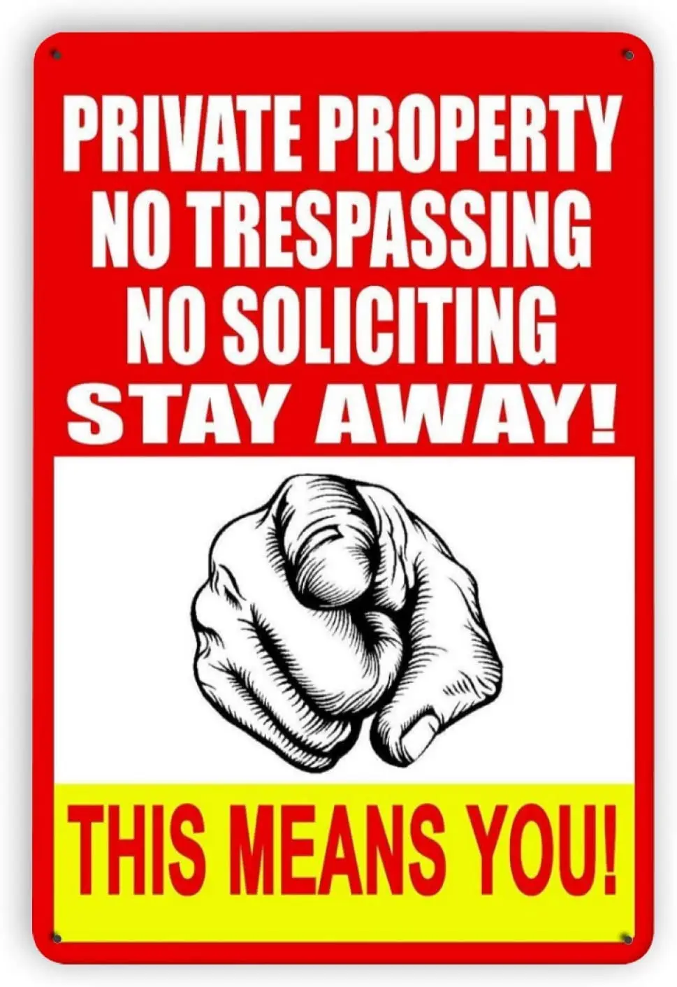 

Woollywonder Knits No Trespassing Stay Away Metal Sign Retro Wall Decor Wall Art Decoration Plaque for Home Kitchen Bar Cafe