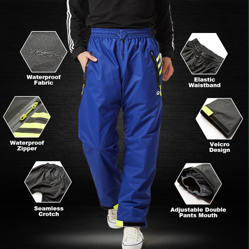 Женские/мужские дождевики QIAN с карманами уплотненные Водонепроницаемые брюки