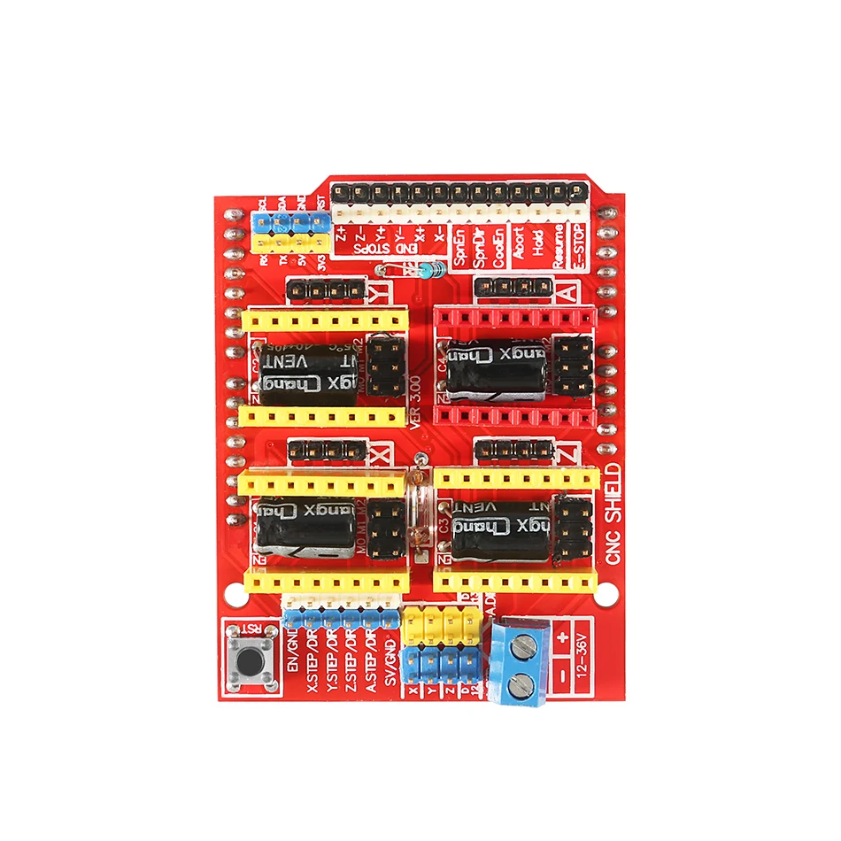 ЧПУ щит V4 V3 гравер 3D принтер расширения плата A4988 Драйвер для Arduino Щит V3|Детали и