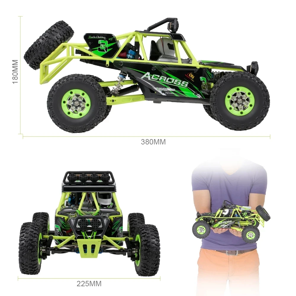 WLtoys 12428 RC автомобиль 4WD 1/12 2 4G 50 км/ч высокоскоростной монстр-автомобиль багги с