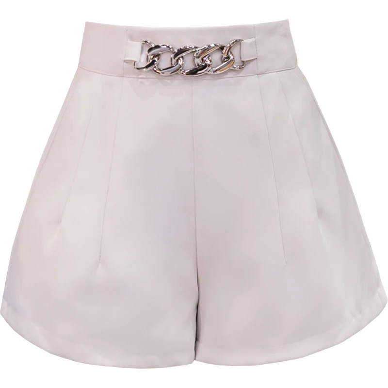 

Женская юбка на молнии, с завышенной талией и металлическими кругами