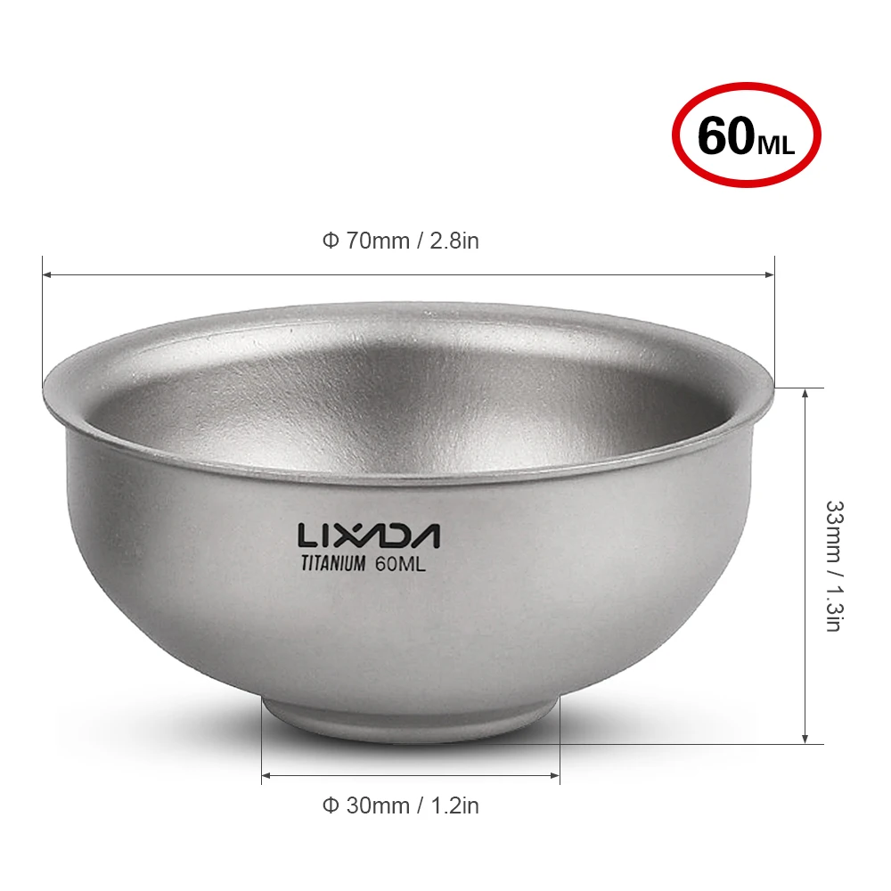 Уличная плита Lixada для кемпинга 60 мл титановая чайная чашка с двойными стенками