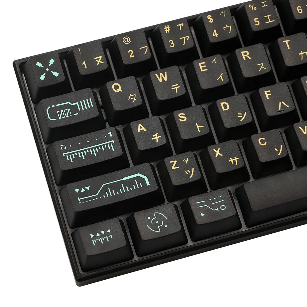 

71keys Protection Office Durable Wear Resistant With Key Puller Gaming Easy Install Home DIY PBT Keycap Ergonomic For GH60 GK64