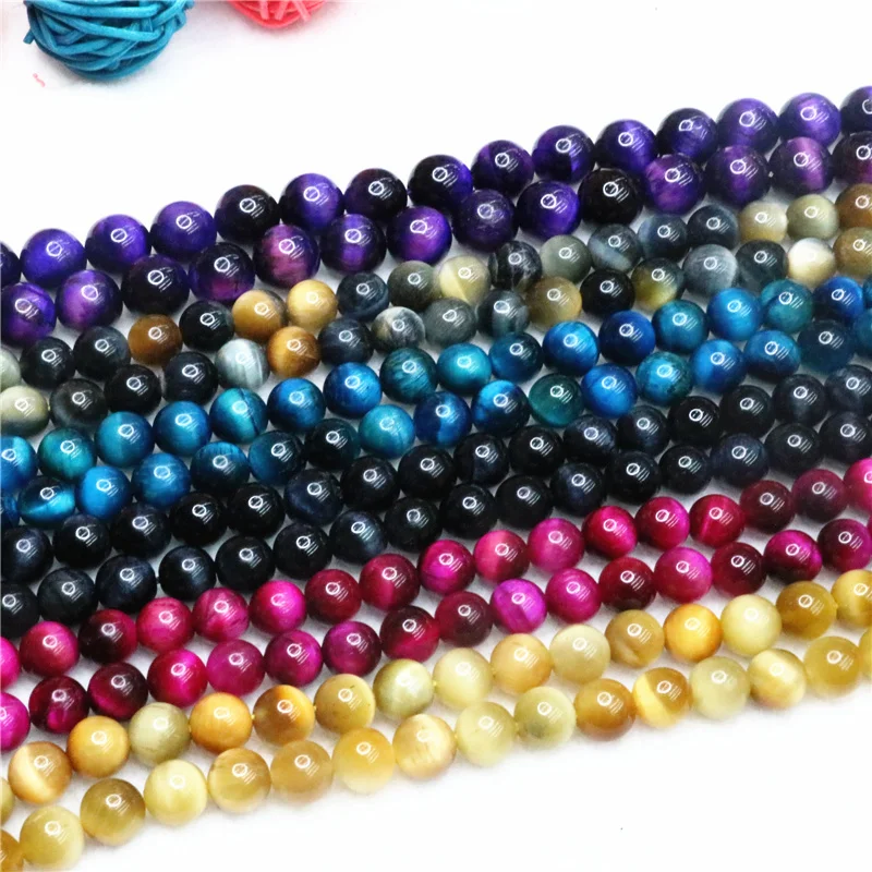 A + бусины из натурального камня зеленая и синяя Роза смешанные тигровый глаз