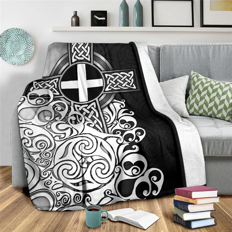 

Cornish Flagge mit Celtic Cross Flanell Decke 3D Drucken Erwachsene Quilts Mädchen Jungen Wohnkultur Mode Party Decken für Bette