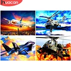 HUACAN 5D DIY Алмазная вышивка пейзаж самолет Полное квадратное сверло мозаика Живопись горный хрусталь картина