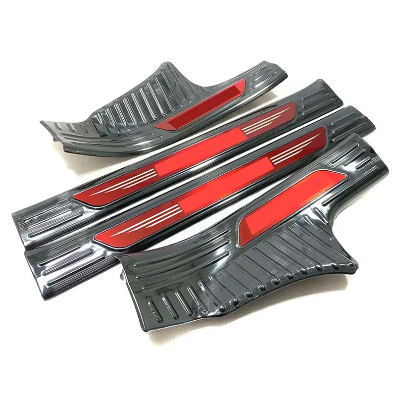 

For 2018-2020 Tesla Model 3 Stainless Interior Door Sill Scuff Plate Kick Guard Welcome Pedal Step Protector Cover Car Accessory