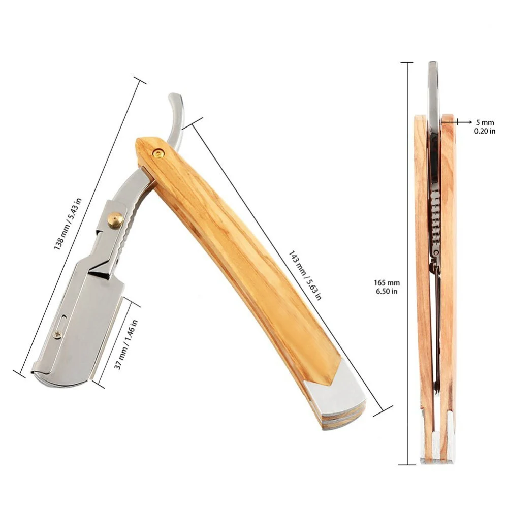 Набор для бритья из массива оливкового дерева 7 шт./компл.