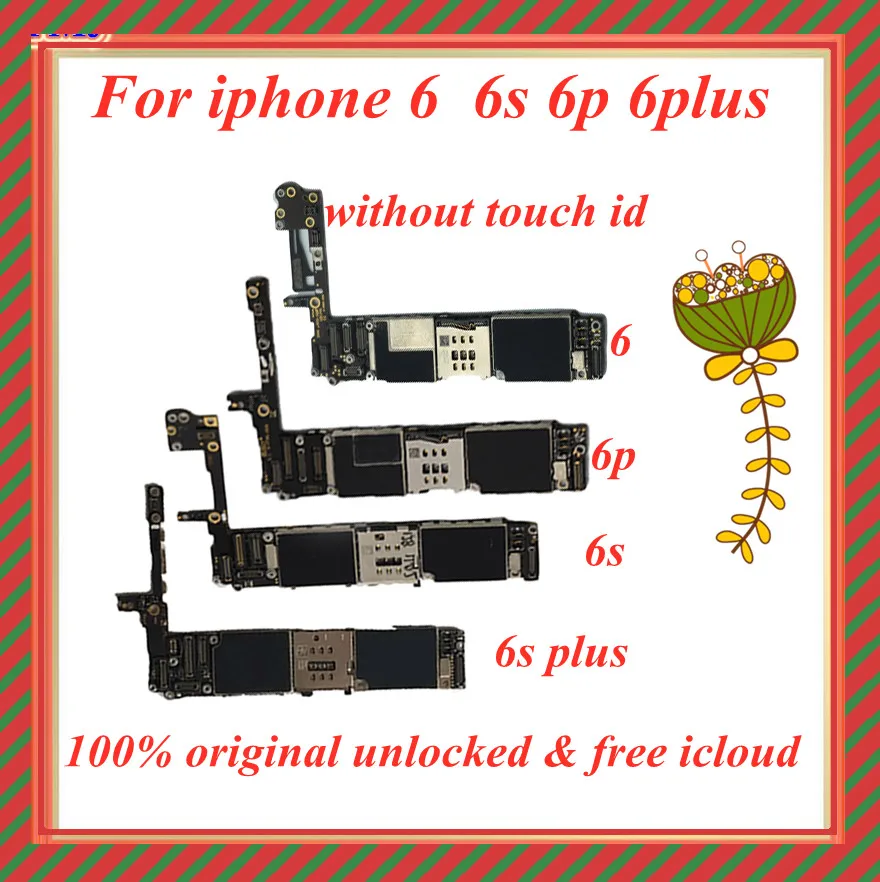 Материнская плата без идентификационной учетной записи для iphone 6plus 6s 6 6splus Touch ID