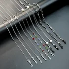 Цепочка для солнцезащитных очков Женская серебристая, с кристаллами, 2021