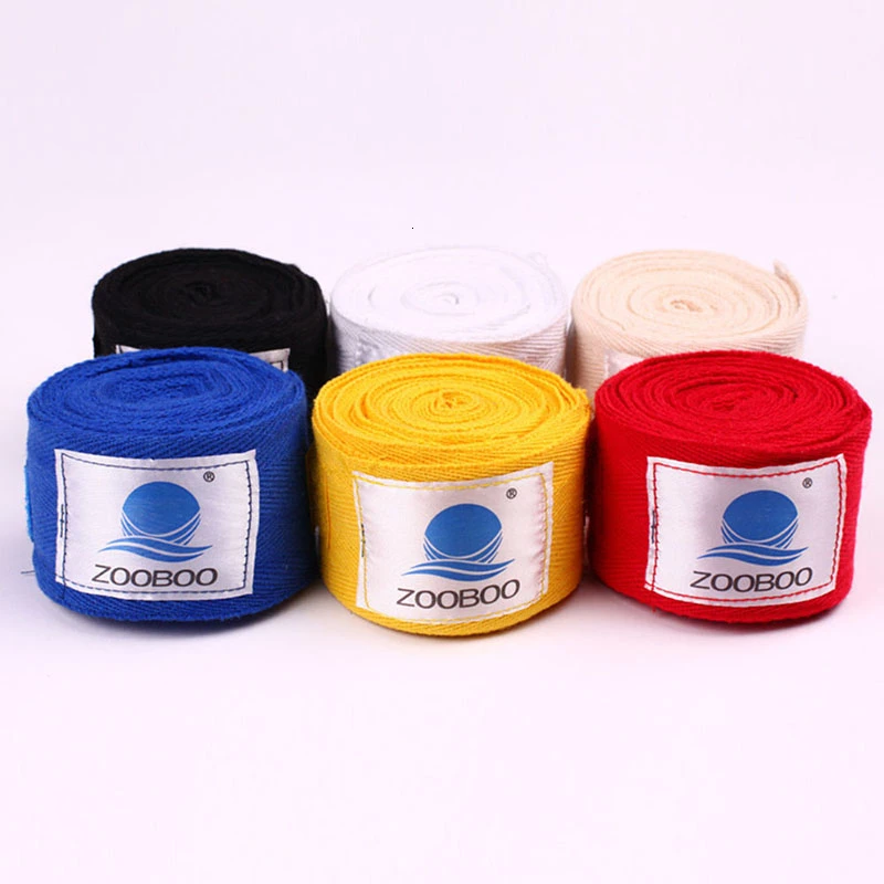 2 шт. хлопковые боксерские повязки на руки ремешок запястье защитные спортивные