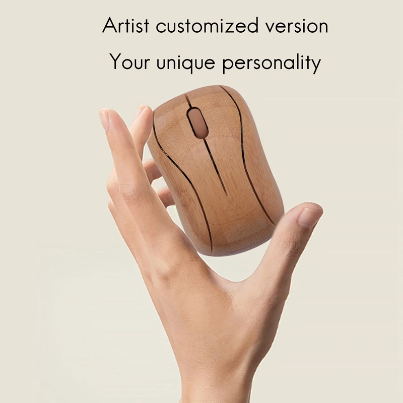 Беспроводная оптическая бамбуковая мышь 2 4 ГГц Регулируемая DPI компьютерная с